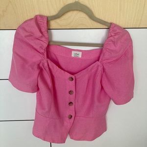 Wilfred Small Pink Linen Blouse